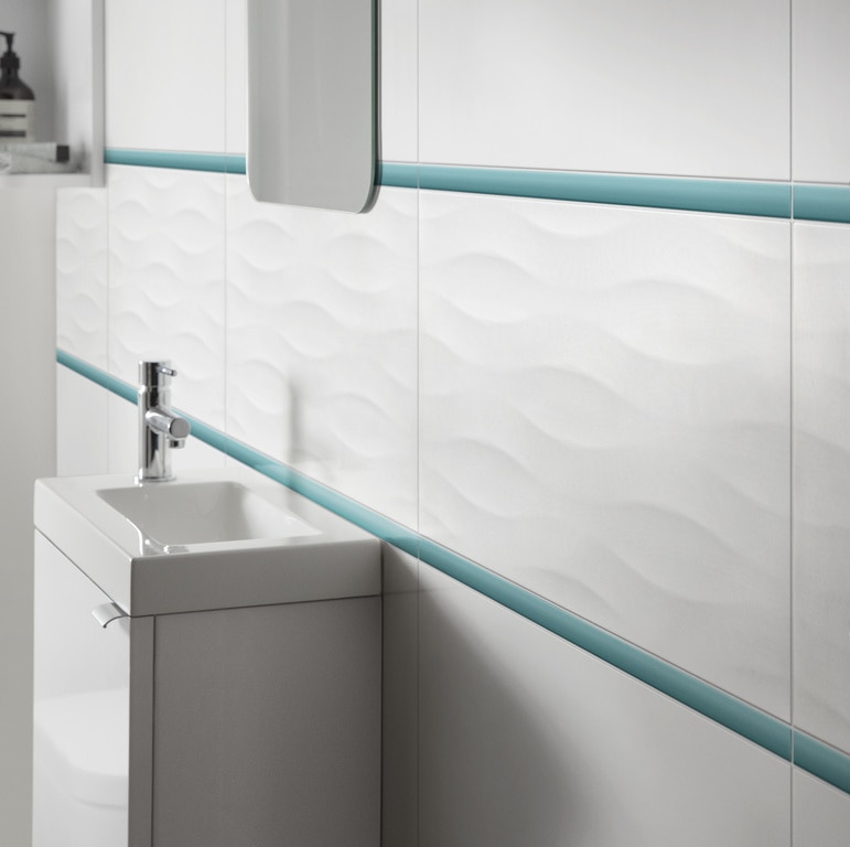 Mozaic interior, albastru, sticla, dreptunghiular, 2 x 60 x 8 mm  GoodHome Palmi