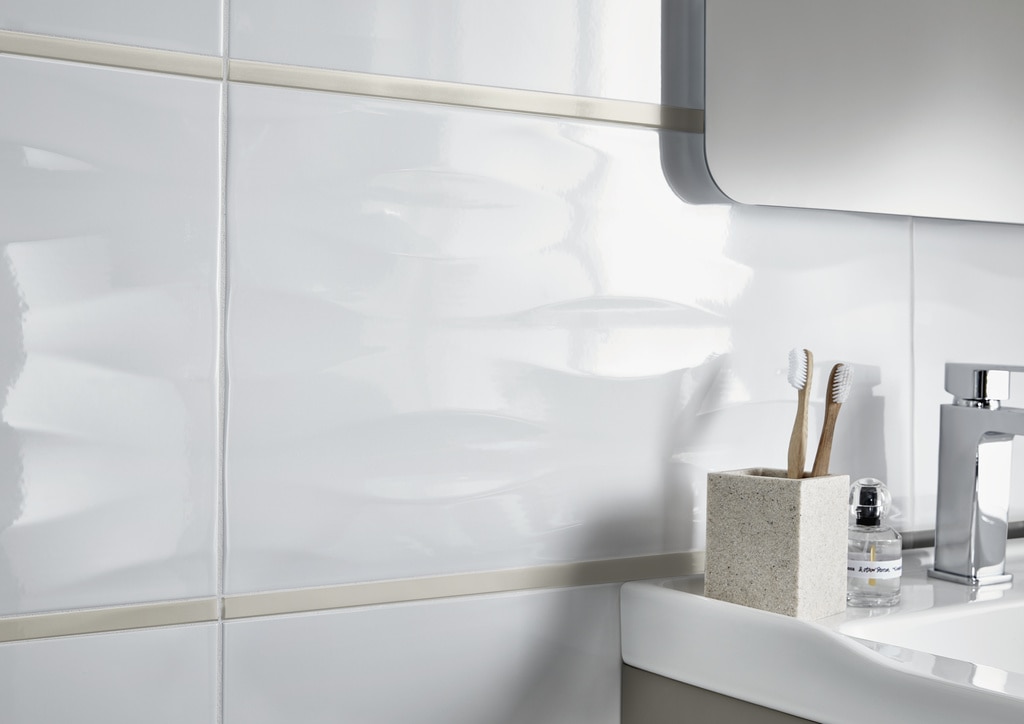 Mozaic interior, gri, sticla, dreptunghiular, 2 x 60 x 8 mm  GoodHome Palmi