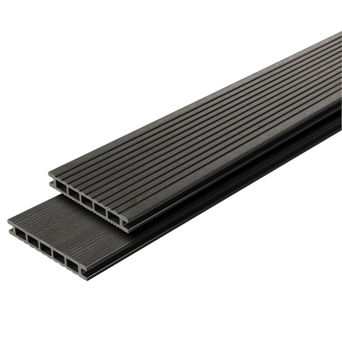 Dusumea pentru terasa, WPC, gri antracit, 220 x 14.5 x 2.1 cm • Klikstrom