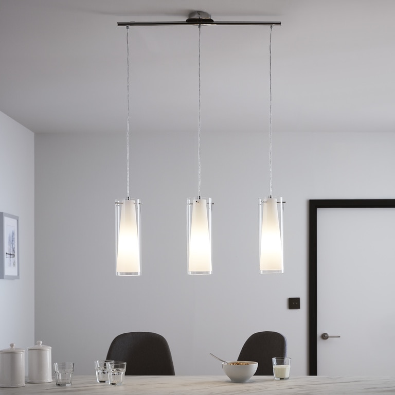 Lustra tip pendul, Alb, 60 W, 1 x E27 • GoodHome Dimonika