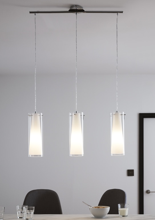 Lustra tip pendul, Alb, 60 W, 1 x E27 • GoodHome Dimonika