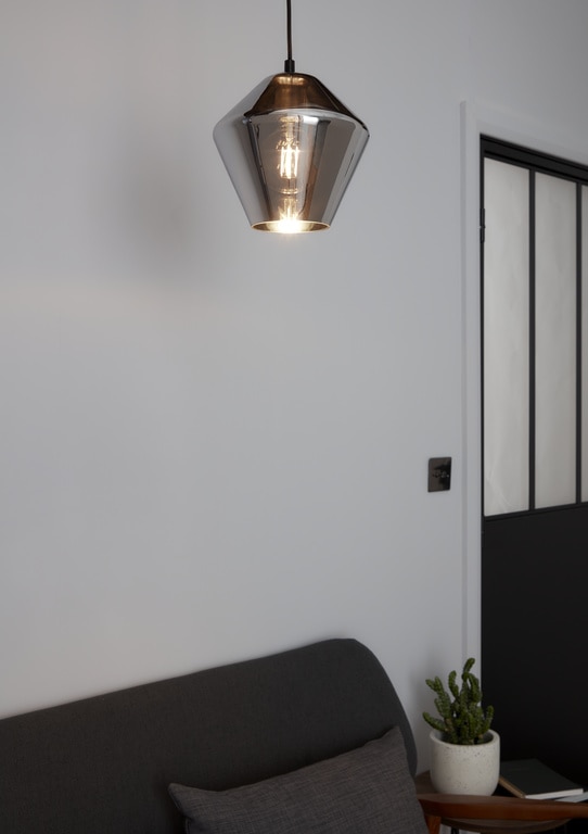 Lustra tip pendul, Transparent, 28 W, 1 x E27 • GoodHome Flachee