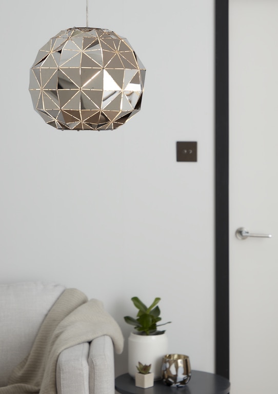 Lustra tip pendul, Argintiu, 28 W, 1 x E27 • GoodHome Edasich