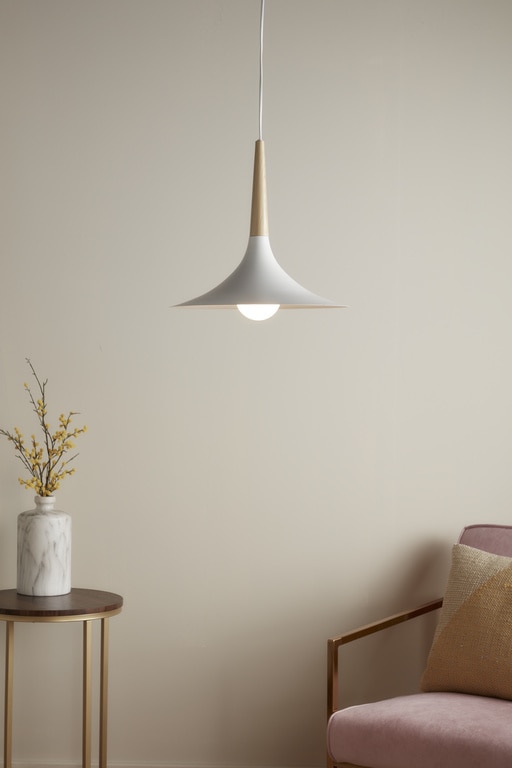 Lustra tip pendul, Alb, 42 W, 1 x E27 • GoodHome Arraqis