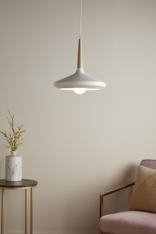 Lustra tip pendul, Alb, 42 W, 1 x E27 • GoodHome Arraqis