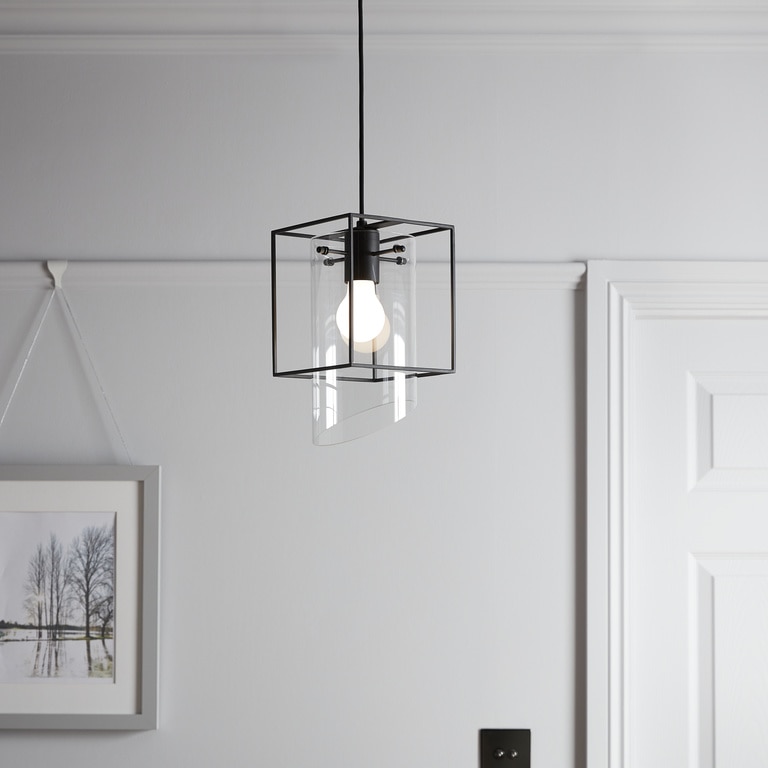 Lustra tip pendul, Negru, 42 W, 1 x E27  GoodHome Daluiz