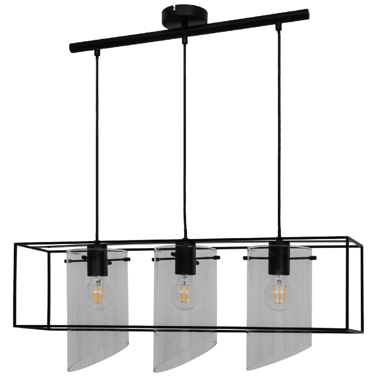 Lustra tip pendul, Negru, 42 W, 3 x E27 • GoodHome Daluiz