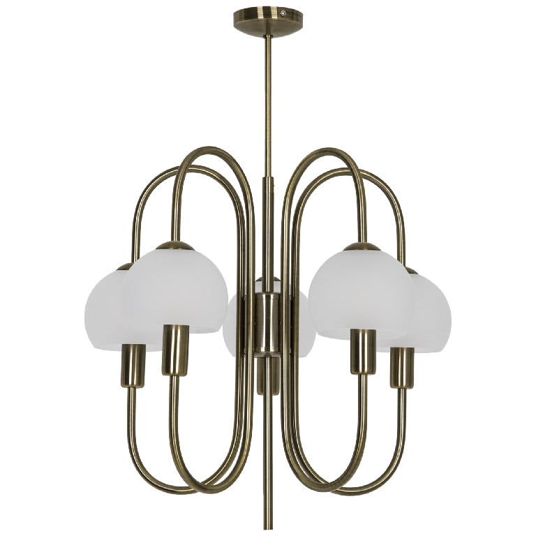 Lustra tip pendul, Auriu, 28 W, 5 x E14 • GoodHome Gammont