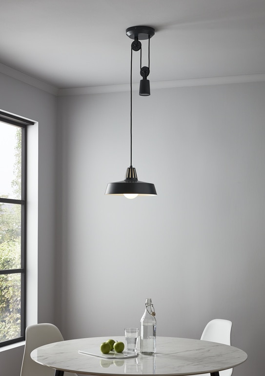 Lustra tip pendul, Negru, 60 W, 1 x E27  GoodHome Yarra