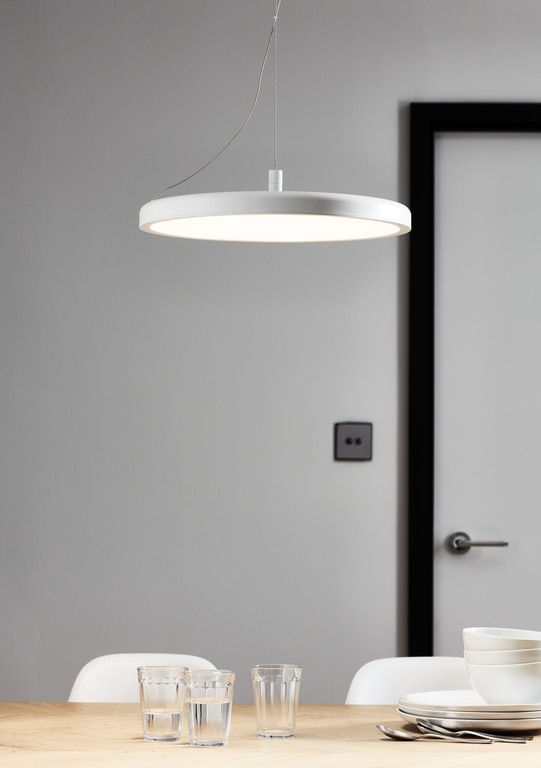 Pendul, alb, 3000 K, 25.5 W • GoodHome Azagny