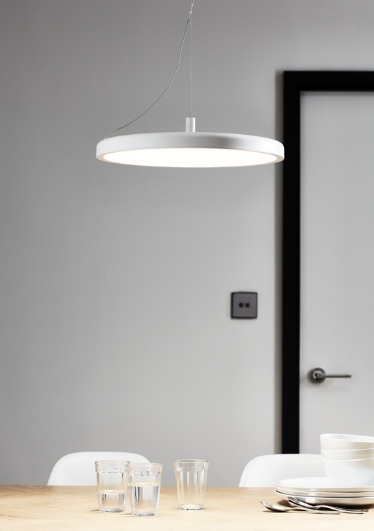 Pendul, alb, 3000 K, 25.5 W • GoodHome Azagny