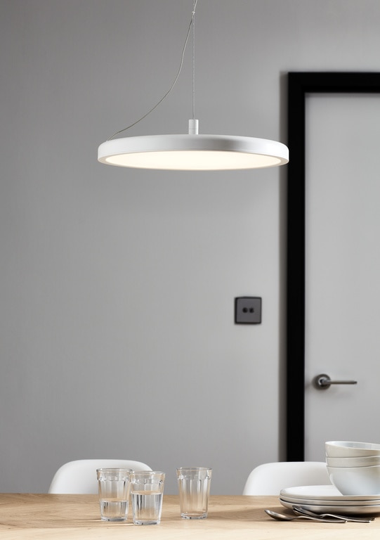 Pendul, alb, 3000 K, 25.5 W • GoodHome Azagny