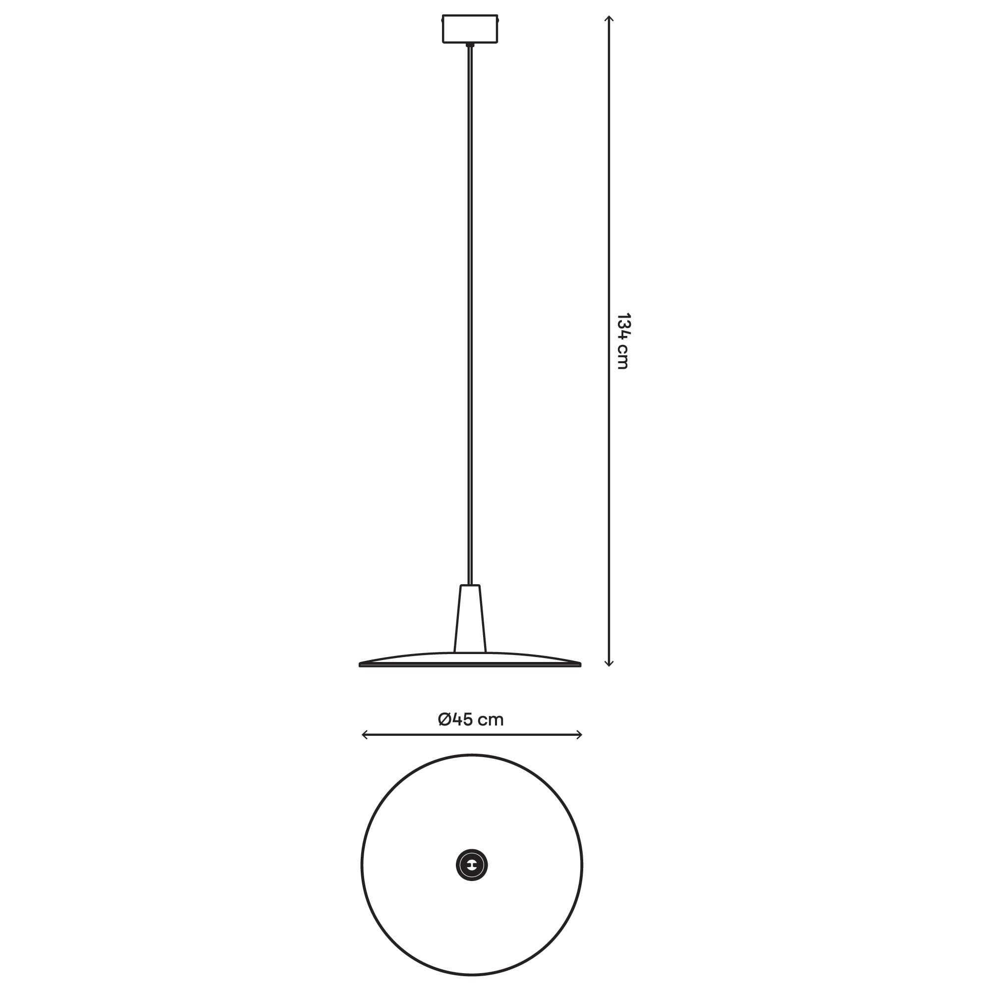 Pendul GOODHOME Hibonit, E27, negru
