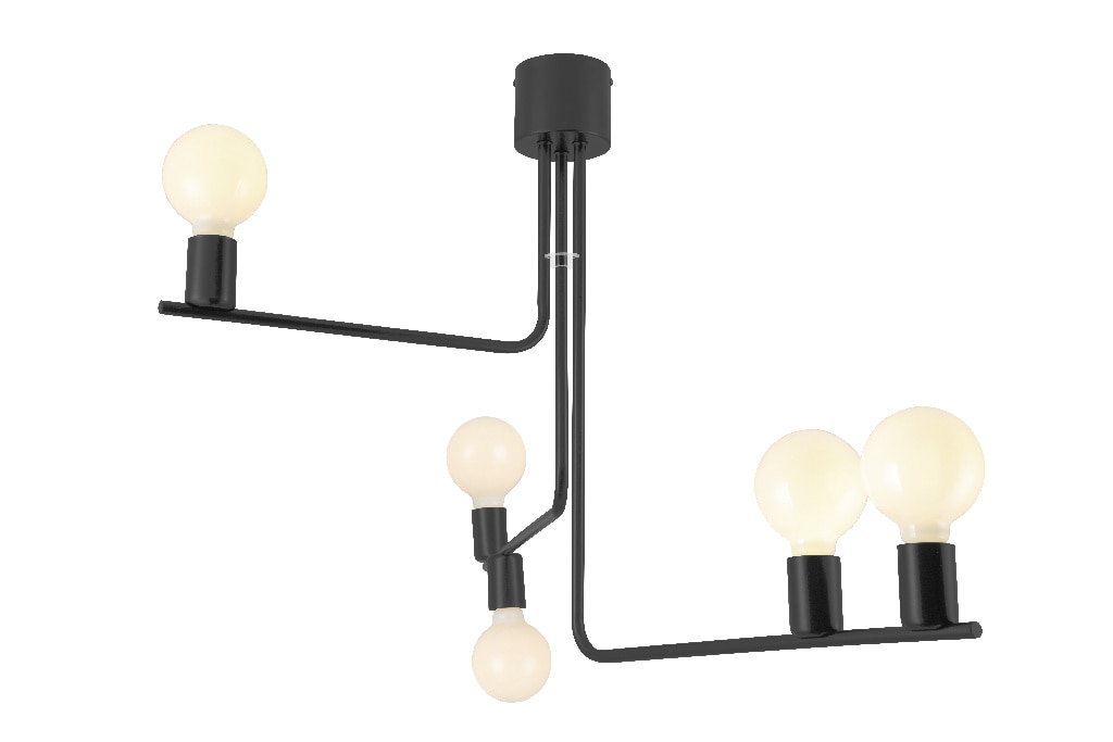 Lustra tip pendul, Negru, 60 W, 5 x E27 • GoodHome Darrah