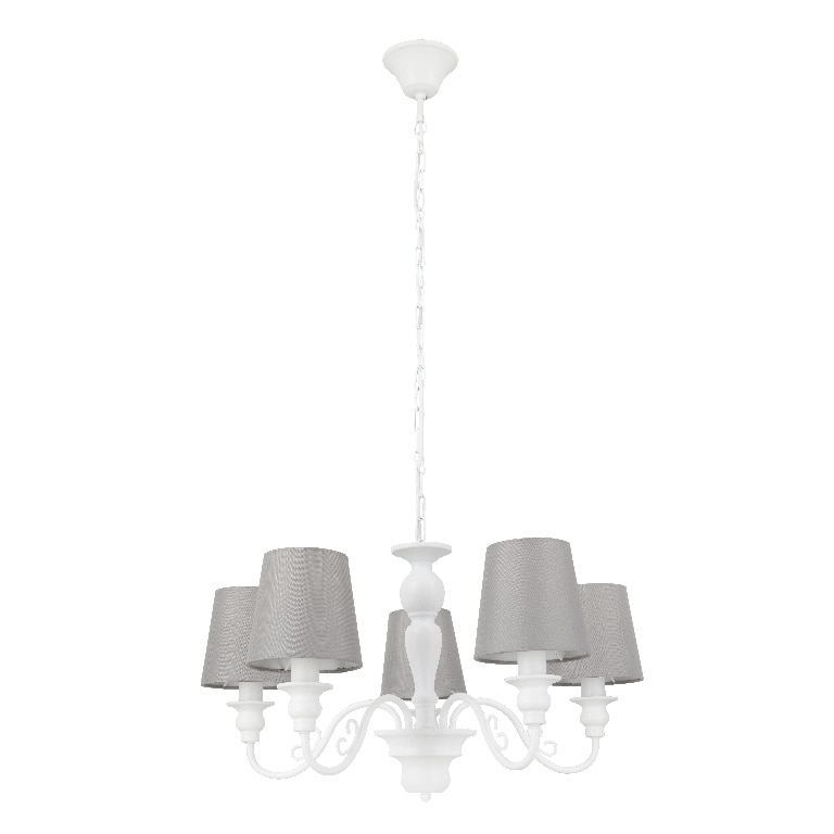Pendul, alb/gri, 5 x 40 W • GoodHome Tulou