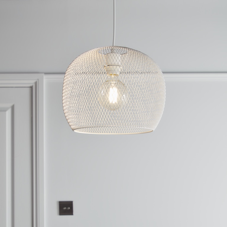 Pendul, alb, 1 x 60 W • GoodHome Osliglia