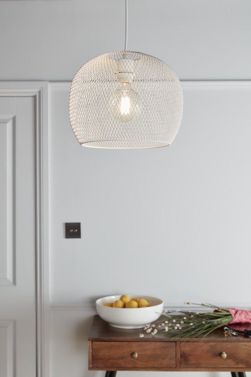 Pendul, alb, 1 x 60 W • GoodHome Osliglia