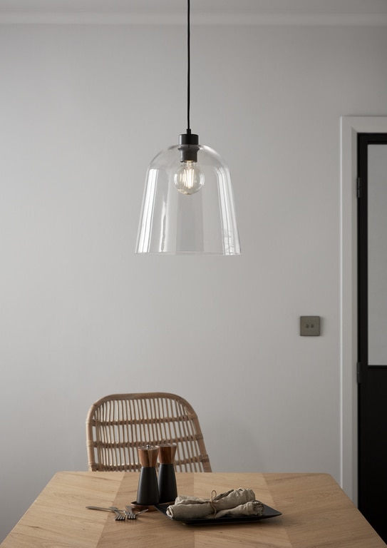 Lustra tip pendul, Transparent, 42 W, 1 x E27  GoodHome Calume
