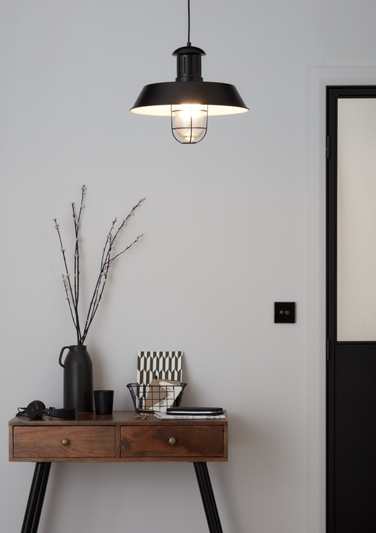 Lustra tip pendul, Negru, 40 W, 1 x E27 • GoodHome Genly