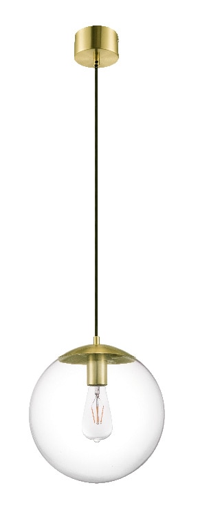 Lustra tip pendul, Transparent/Alama, 28 W, 1 x E27  GoodHome Dacite