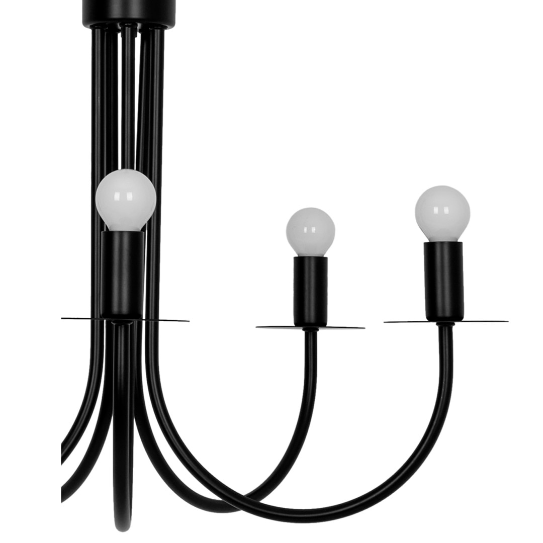 Candelabru, Negru, 28 W, 5 x E14 • GoodHome Mashatu