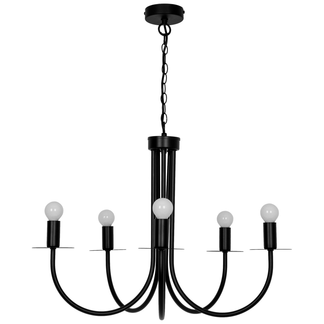 Candelabru, Negru, 28 W, 5 x E14 • GoodHome Mashatu