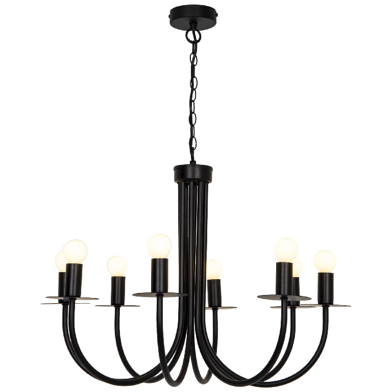 Candelabru, Negru, 28 W, 8 x E14  GoodHome Mashatu
