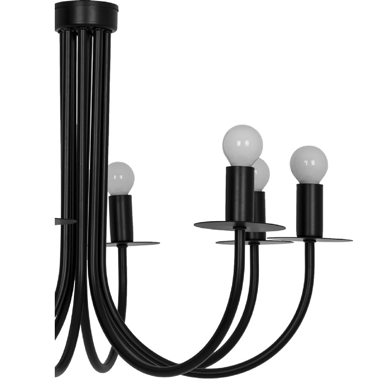 Candelabru, Negru, 28 W, 8 x E14  GoodHome Mashatu