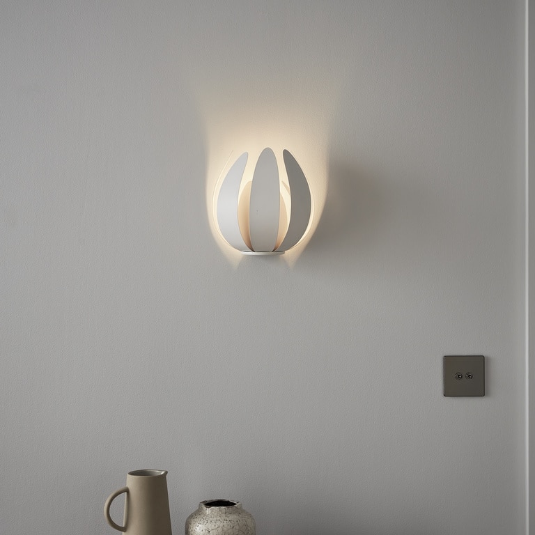 Aplica incandescent, alba, 1 bec, E14, 28 W • GoodHome Pleiones