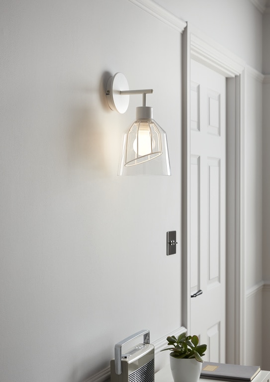 Aplica incandescent, 1 bec, E27, 40 W • Calaneo Matt Clear