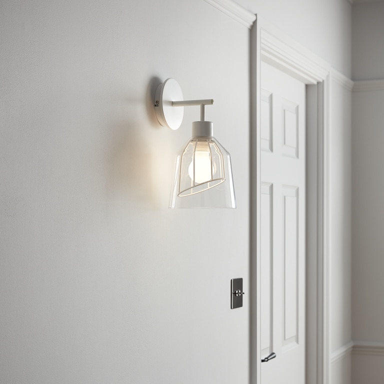 Aplica incandescent, 1 bec, E27, 40 W • Calaneo Matt Clear