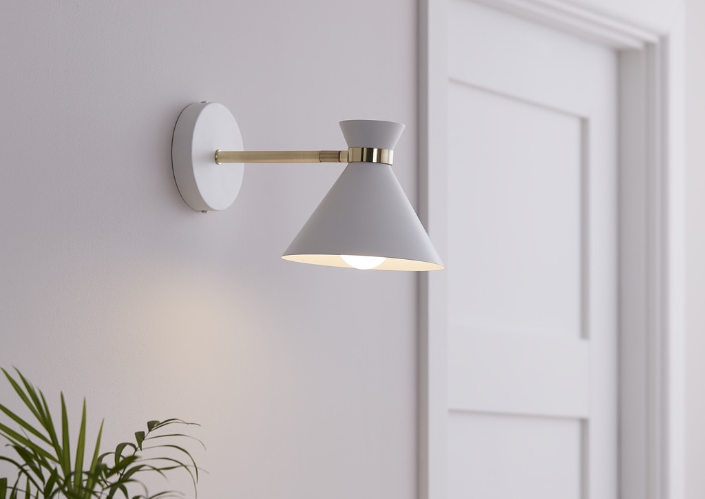 Aplica incandescent, alba, 1 bec, E27, 28 W • GoodHome Apennin