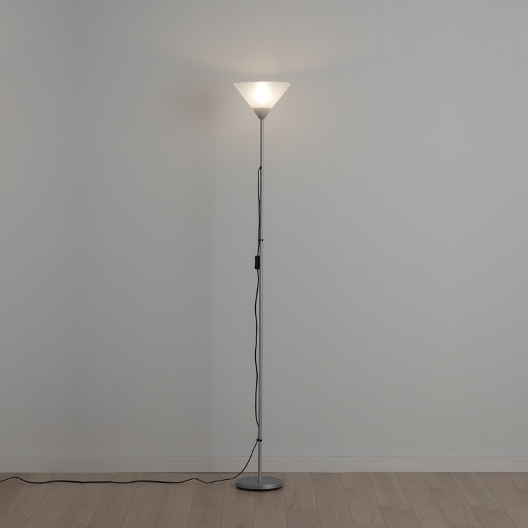 Lampadar interior, E27, 60W, IP20, 179 x 25.5 cm, metal si plastic, gri mat