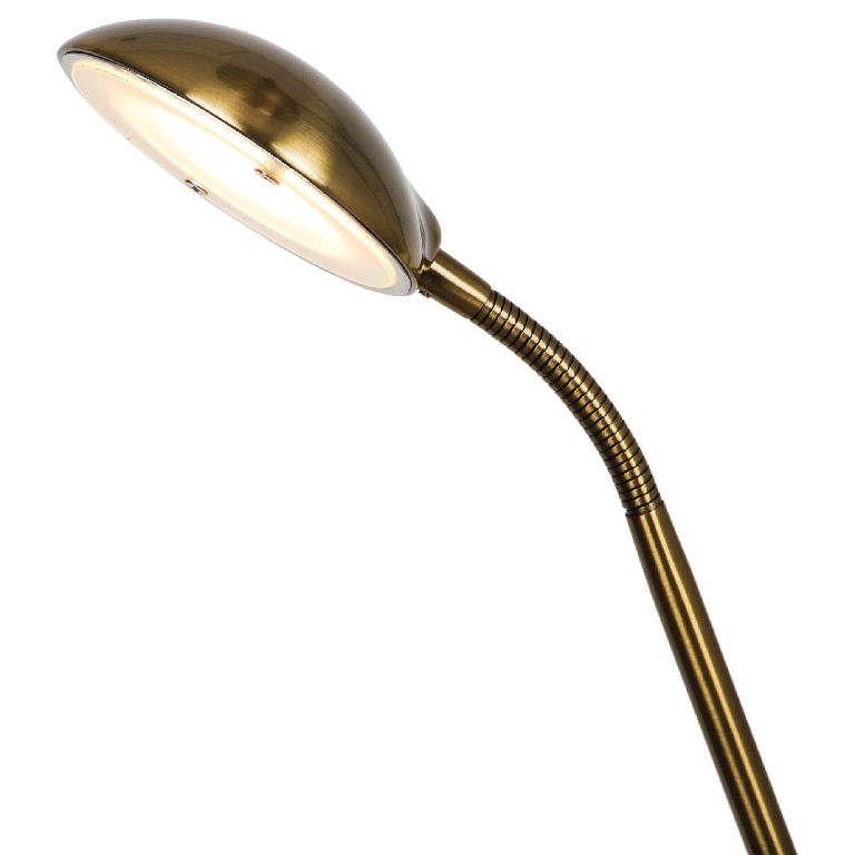 Lampadar 2 LED-uri GOODHOME Pulmoz, 15W + 4.2W, 3000K, 180 x 47 cm, metal, auriu