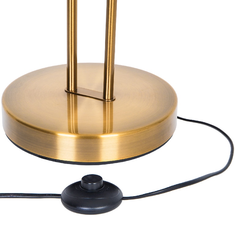 Lampadar 2 LED-uri GOODHOME Pulmoz, 15W + 4.2W, 3000K, 180 x 47 cm, metal, auriu