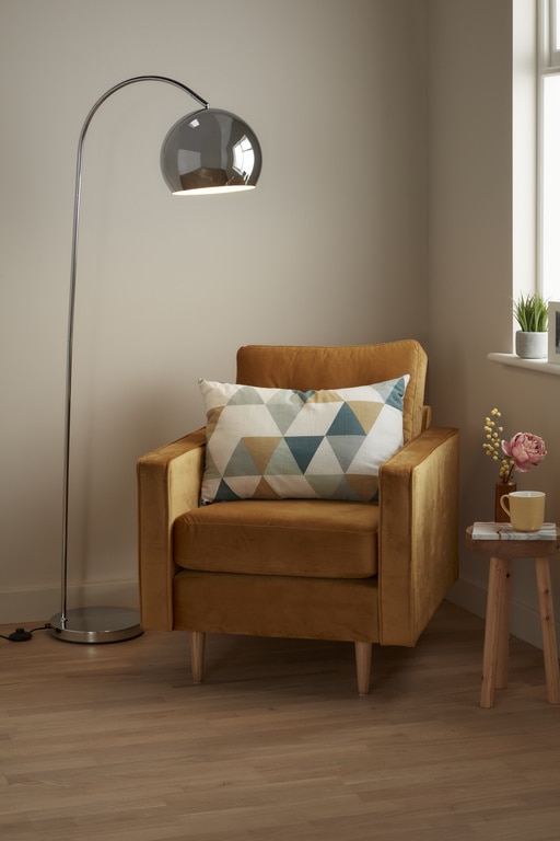 Lampadar interior GOODHOME Kotenay, E27, 10W, IP20, 165 x 73 cm, metal, gri