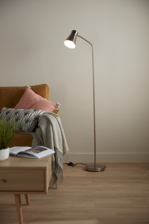 Lampadar Argintiu, E27, 10 W, 165 cm  GoodHome Hentage