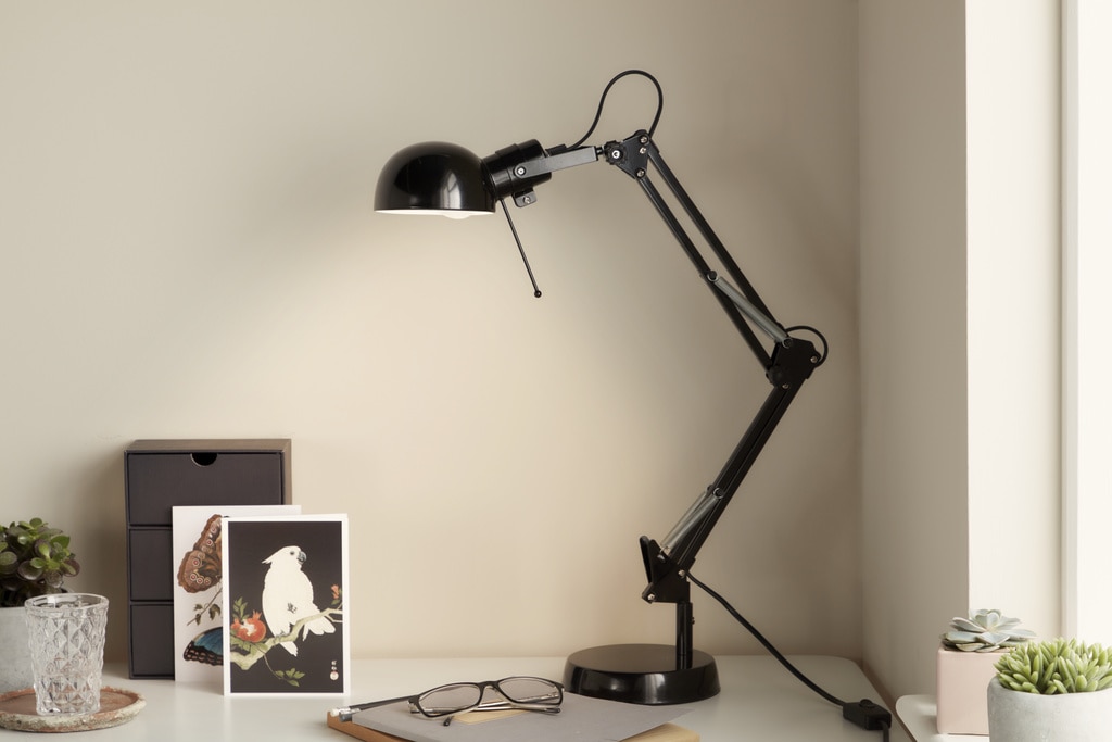 Veioza neagra, 1 bec, E14, 40 W • GoodHome Bakossi