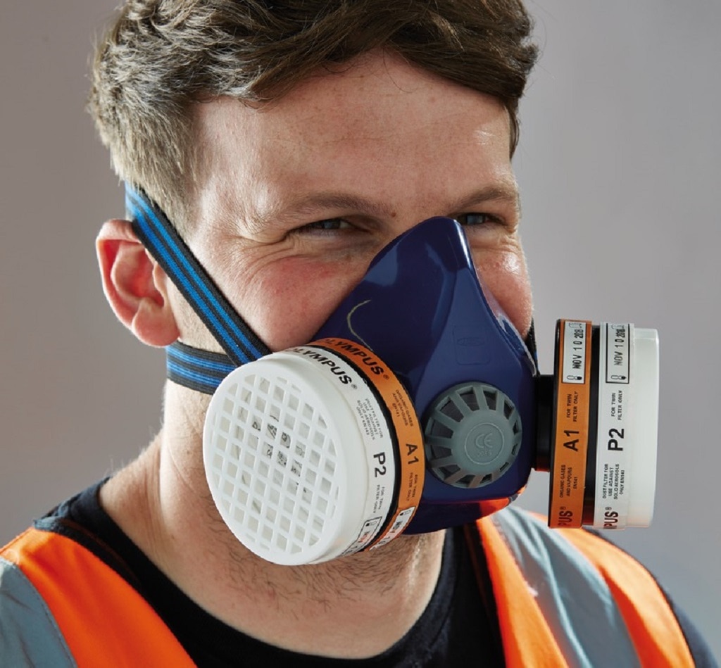 Semimasca pentru protectia fetei cu filtru SITE, A1P2, marime universala, albastru