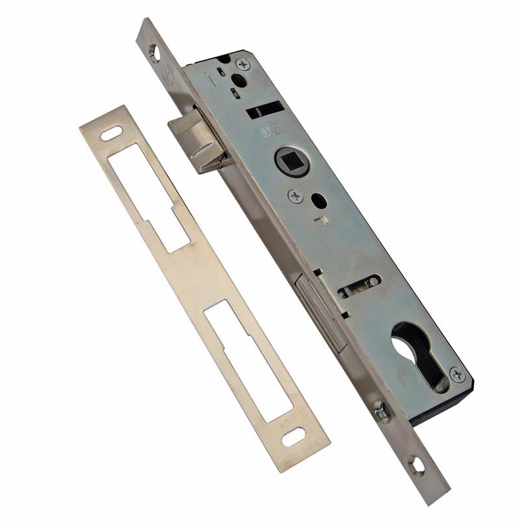 Broasca incastrabila, usa PVC cu cilindru, 25 x 92 mm, nichel 