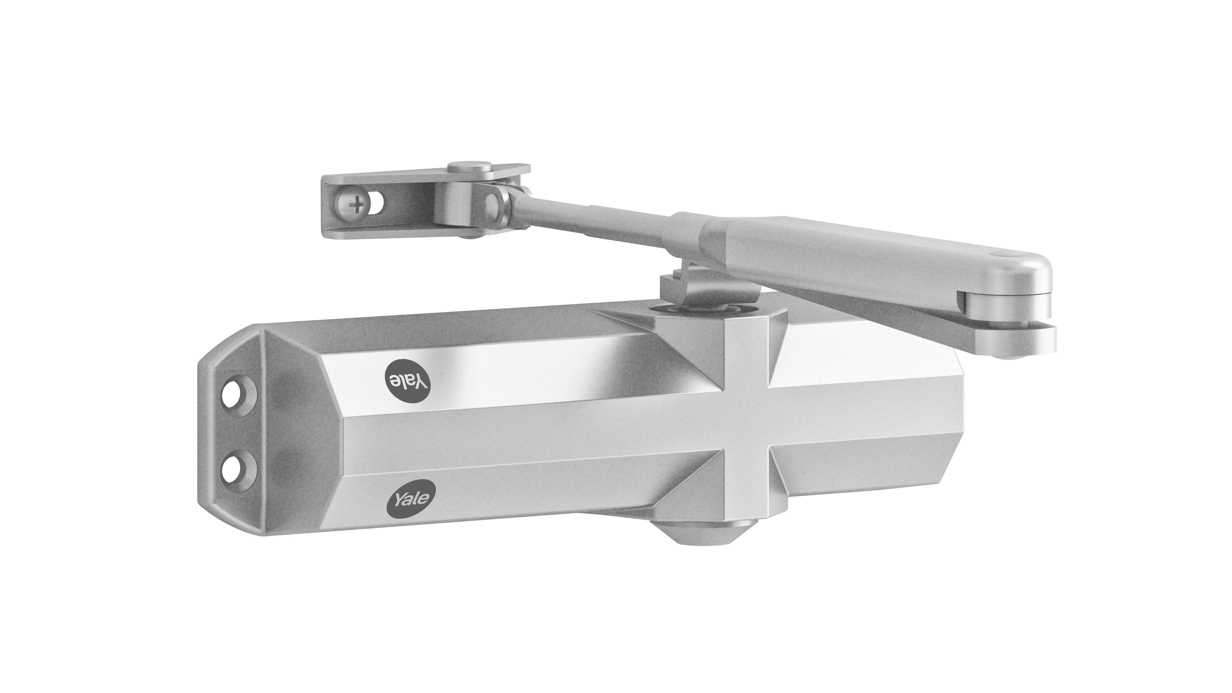 Amortizor rezistent la foc YALE Seria 4000, brat hold-open, aluminiu