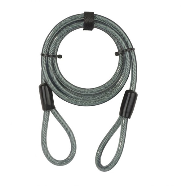 Antifurt bicicleta cu cablu YALE, 220cm, otel, gri-negru