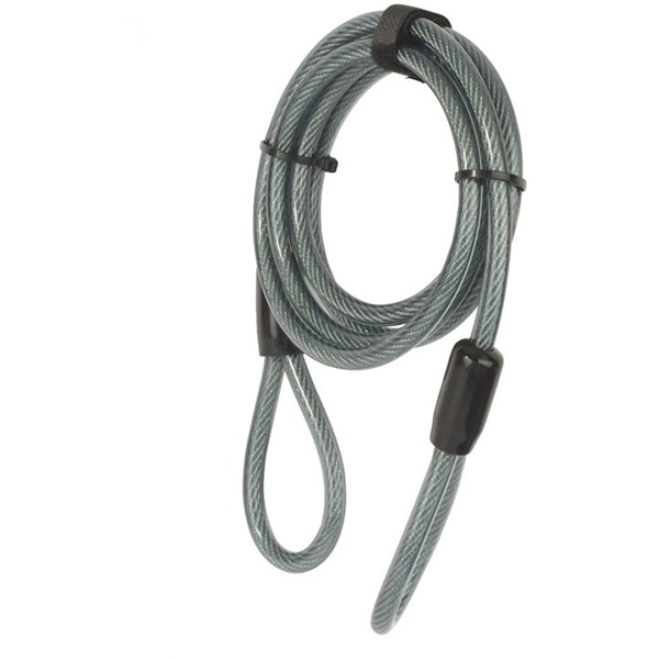 Antifurt bicicleta cu cablu YALE, 220cm, otel, gri-negru