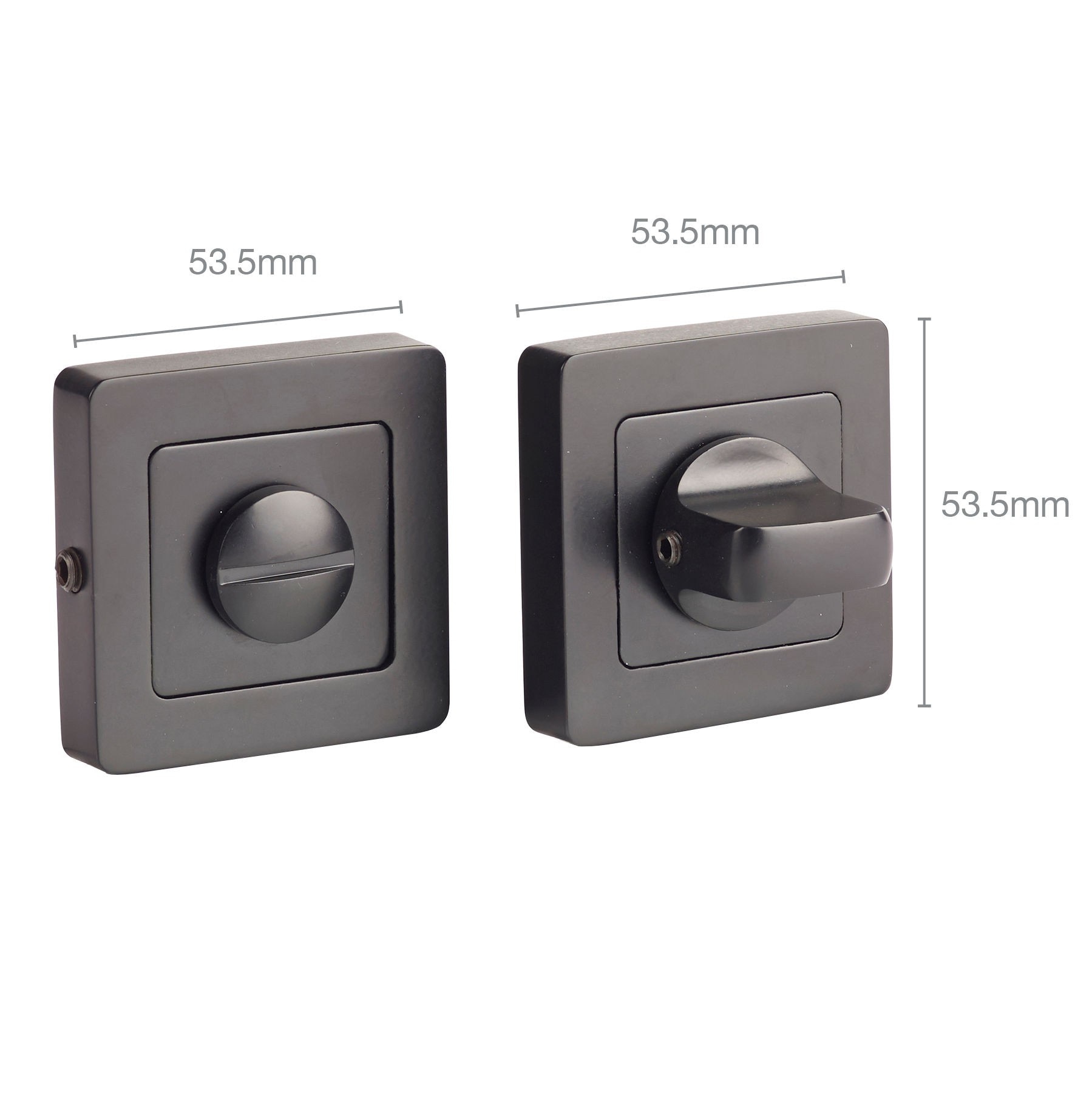 Set manere, rozete butoni, aluminiu, negru, usi de interior • Yale Verona