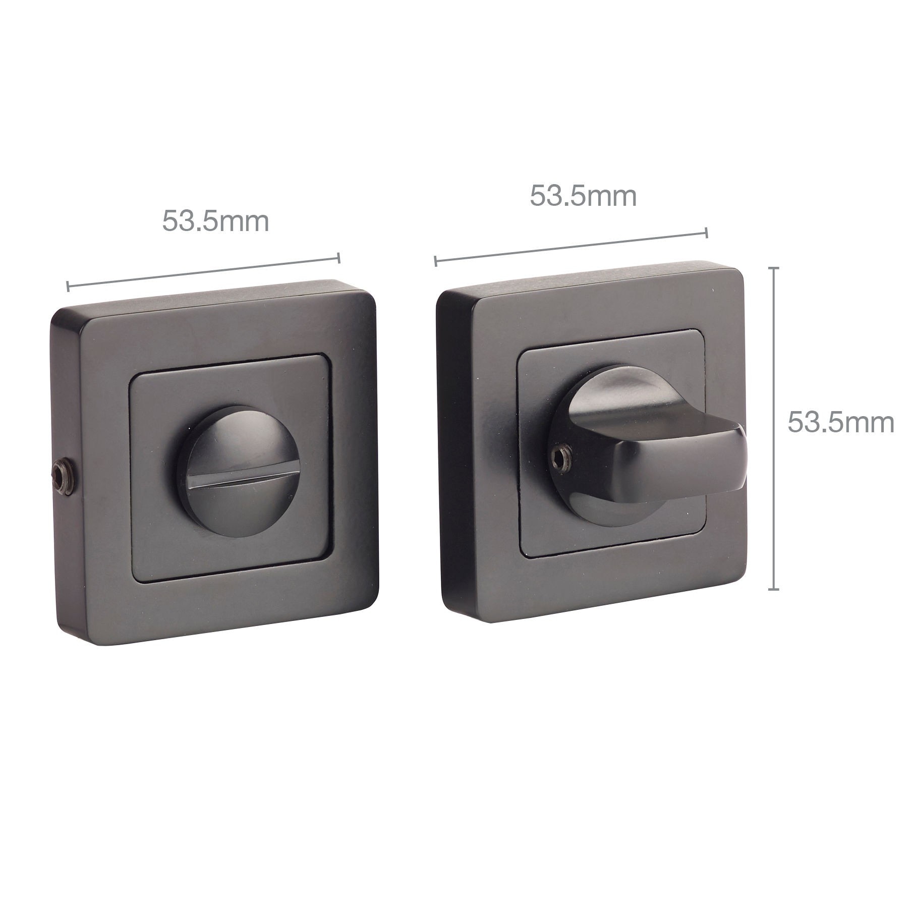 Set manere, rozete butoni, aluminiu, negru, usi de interior • Yale Siena