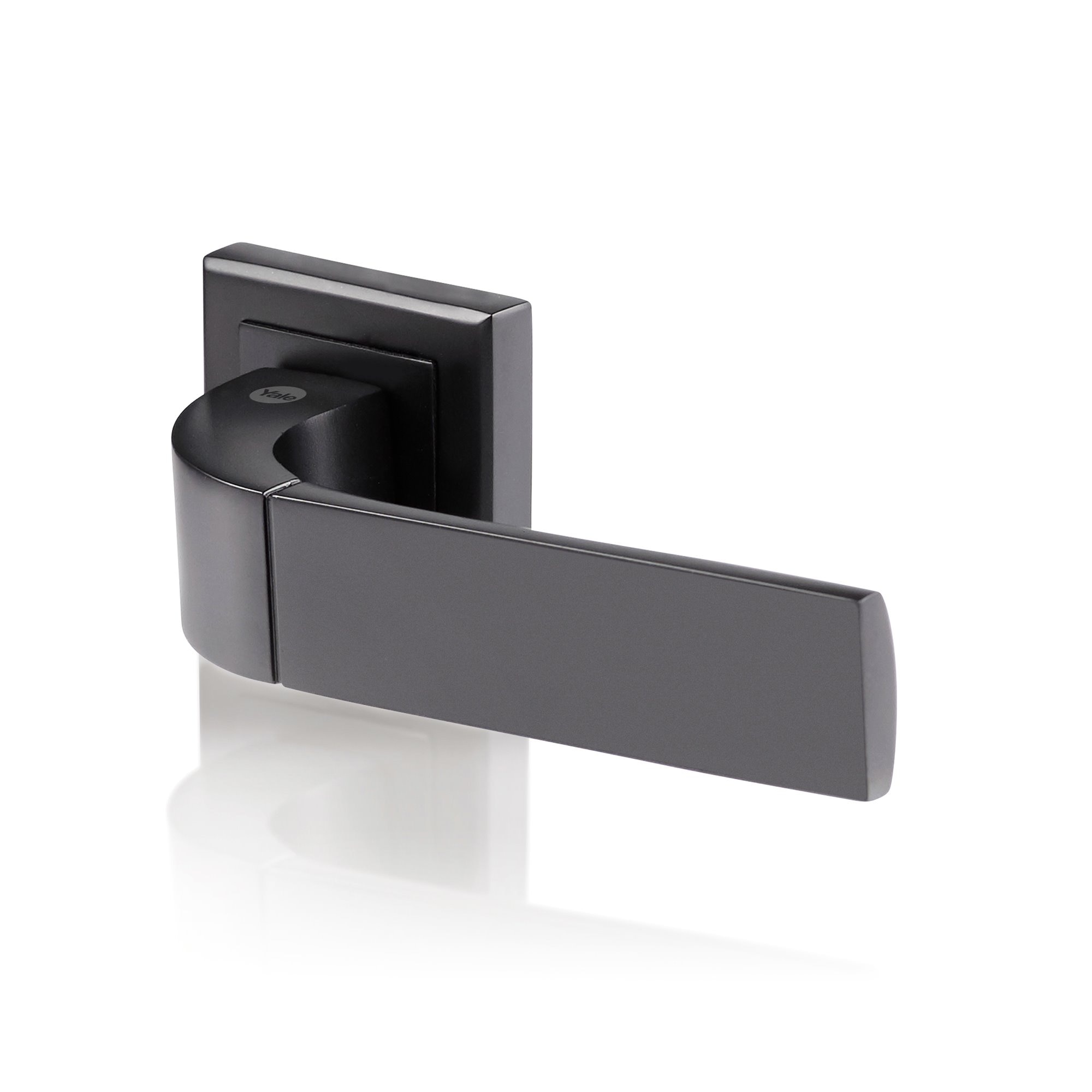 Set manere, rozete cheie incluse, aluminiu, negru, usi de interior • Yale Bologna