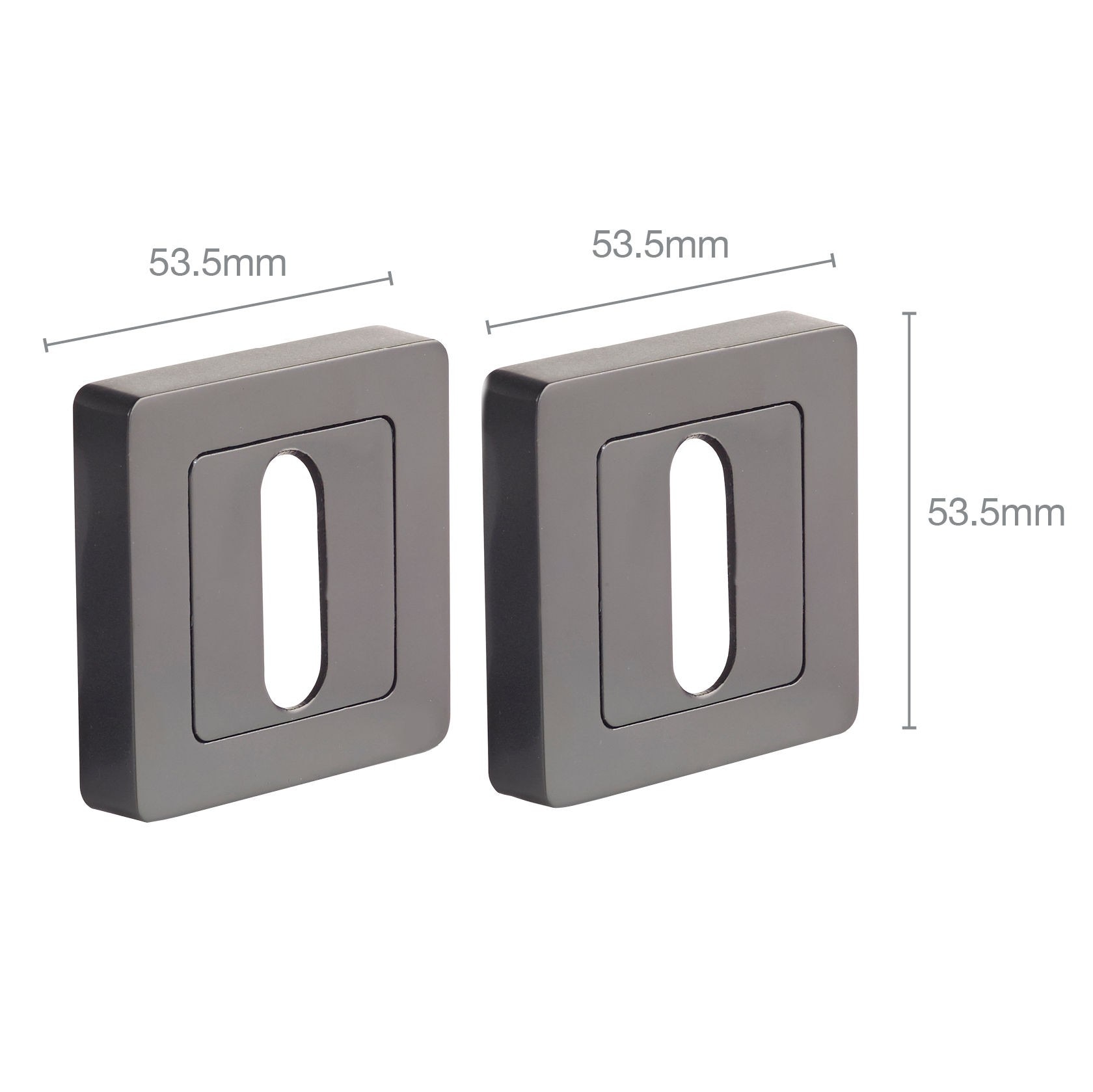 Set manere, rozete cheie incluse, aluminiu, negru, usi de interior • Yale Bologna