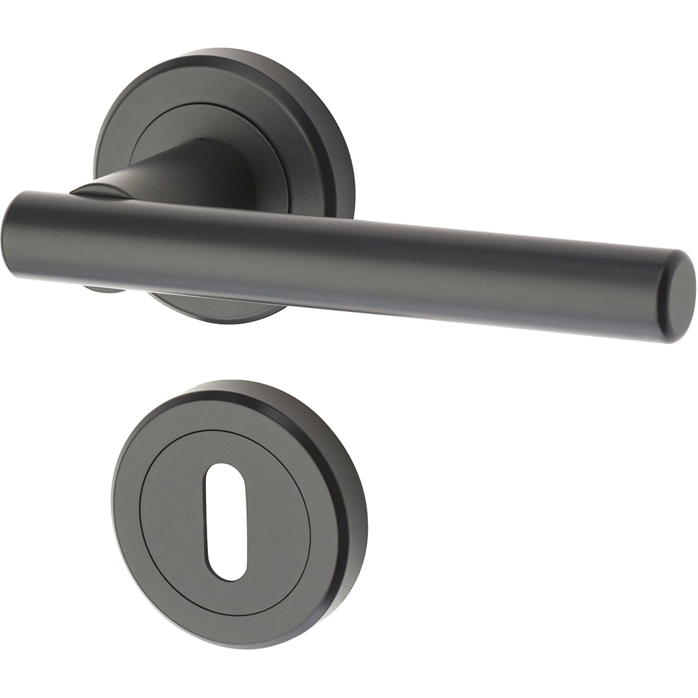 Set manere cu rozete YALE Kestral, zinc, negru