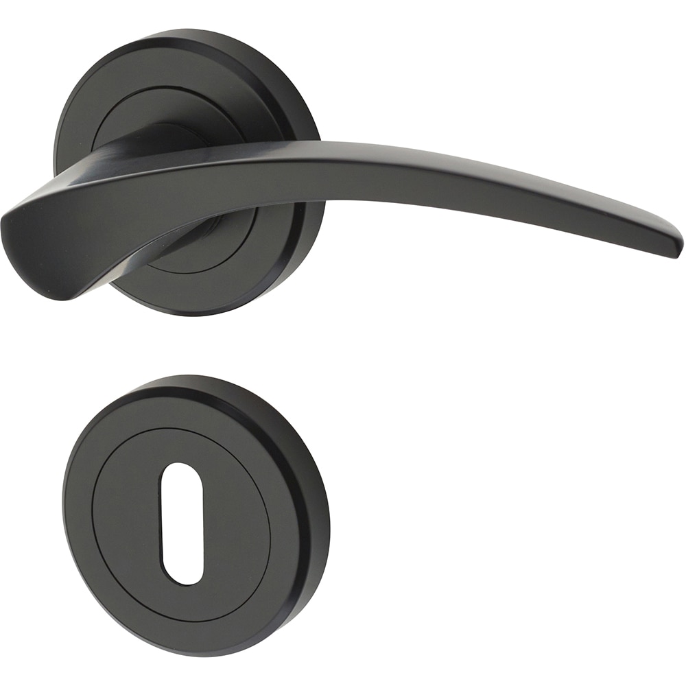 Set manere cu rozete YALE Kite, zinc, negru