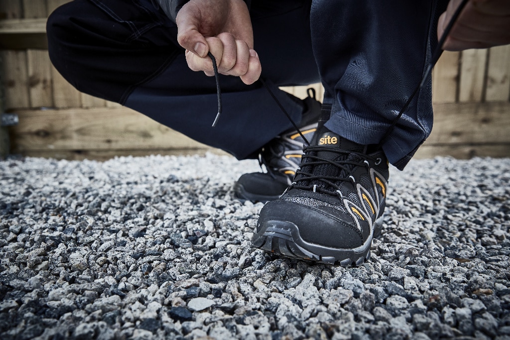 Pantofi protectie, S1 P, marimea 43, negru, barbati, talpa cauciuc • Site